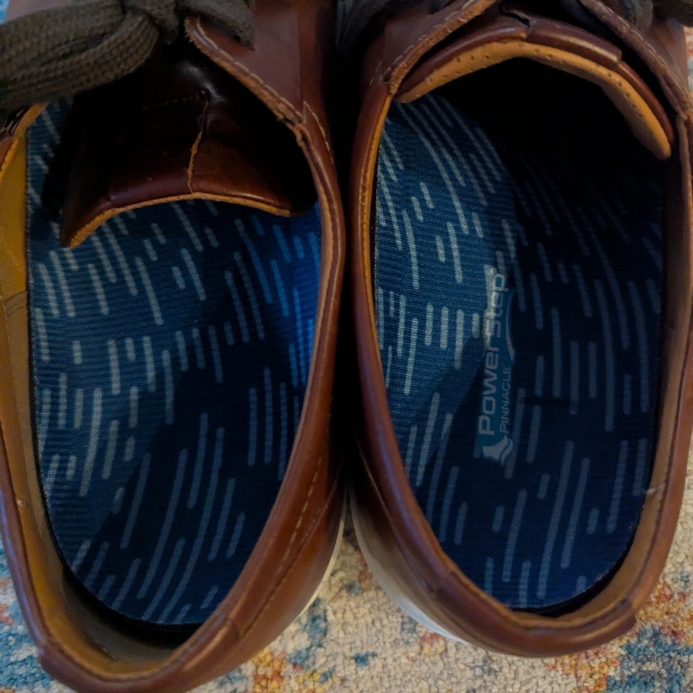 Ecco Soft 7 Brown Leather Shoes Men's 46 US 12-12.5 Casual LaceUp Diff Insoles - Picture 10 of 13